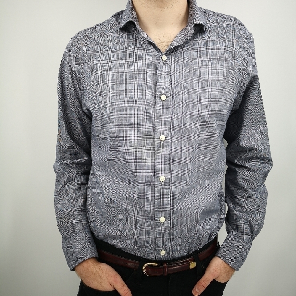 Polo Ralph Lauren Men's L Houndstooth Casual Button Down Long Sleeve Shirt - Picture 3 of 11